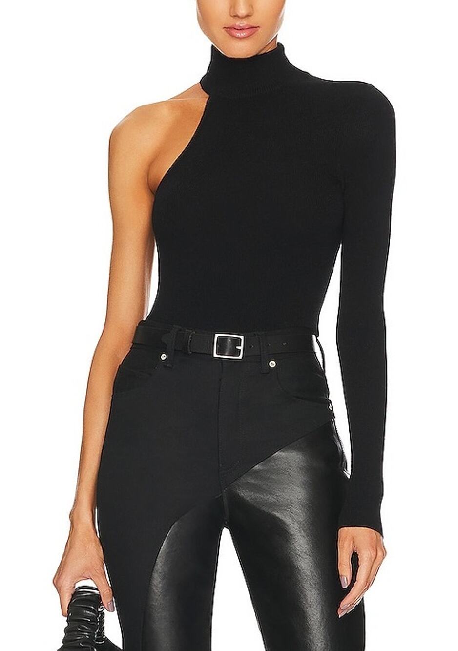 Nbd Asymmetric Black Hadley Sweater Size S
